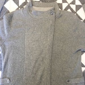 LOFT | NWOT Gray Moto Sweater